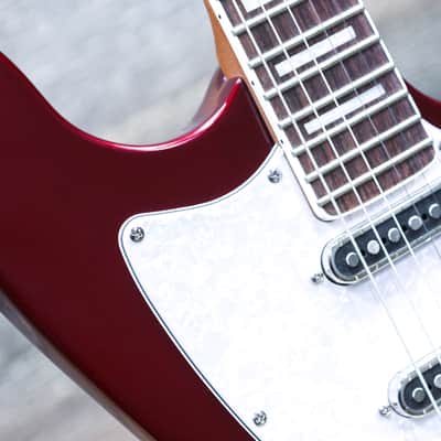 Guild Surfliner Deluxe Scarlett Red Metallic HSS Solid Body Electric Guitar image 9