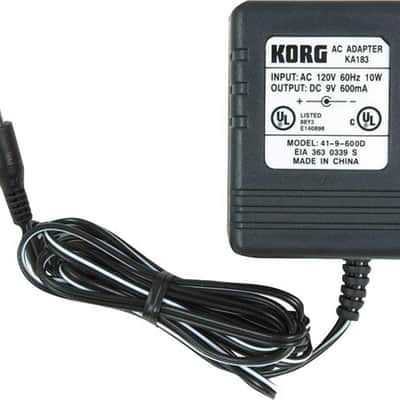 Korg KA183 9VDC 600mA Center Pin Negative For BEATLAB, MICROKORG, MICROKORGBK, MS2000, MS2000R