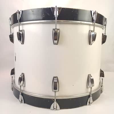 Ludwig 14x22"White Cortex 6Ply Maple Rockers Bass Drum Black/White Badge Kick US image 6
