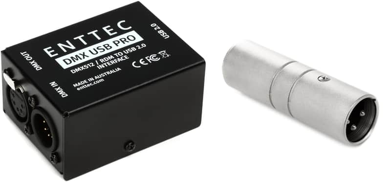 ENTTEC DMX USB Pro 512-Ch USB DMX Interface  Bundle with Hosa DMT-414 3-pin DMX Terminator image 1