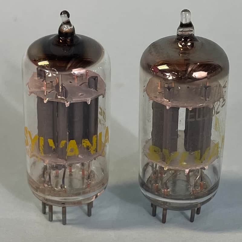 Vintage Sylvania 12AU7A ECC82 Matched Pair Vintage Preamp Tubes! T159 image 1