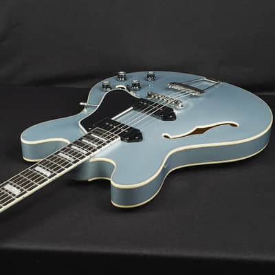 Eastman T64 Trapeze Iced Blue Metallic Hollowbody Electric w/Gig Bag image 14