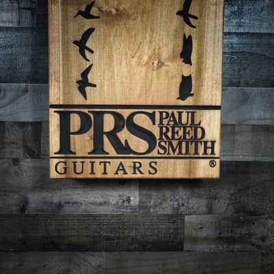 Guitar Chopps "Paul Reed Smith" Wood Mountable Wall Art Guitar Hanger and Shelf Case image 3