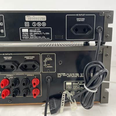 Sansui - C-77 & B-77 – Stereo Preamplifier / Power Amplifier Set - Serviced (B77 Repaired) image 11