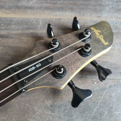 1990's Aria Pro II IGB-50 Integra Active PJ Bass Guitar (Mahogany) image 6