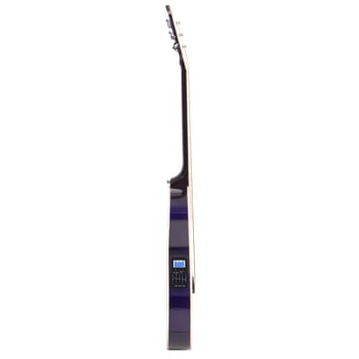Lindo ORG-SL SlimLine Purple Electro Acoustic Guitar with Preamp and Chromatic Tuner - Designed in the UK image 3