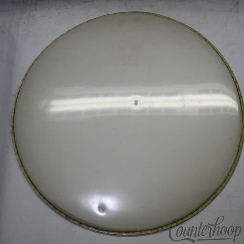 Ludwig 22"Bass Drum Head Playon Plastic Chicago White Batter/Resonant Vintage60s image 1