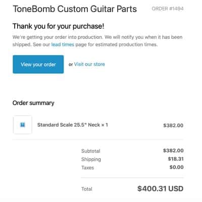 ToneBomb Telecaster Neck 2025 - Satin image 6