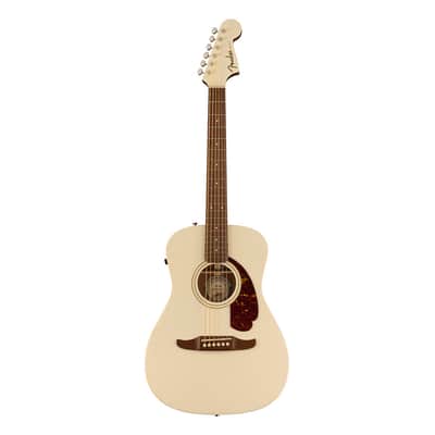 Fender Malibu Player A/E Guitar - Olympic White w/ Walnut FB image 2