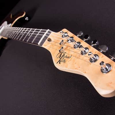 Michael Kelly MK65CSEPRB Custom Collect. 1965 Striped Ebony Top Maple Neck 6-String Electric Guitar image 5