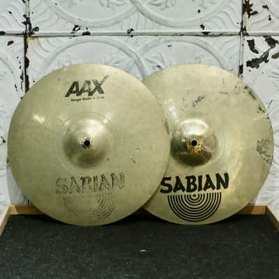 Used Sabian AAX Stage Hi-Hats Cymbals 14in (1134/1474g) image 1