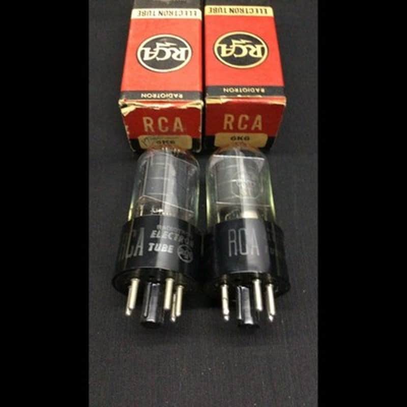 NOS NIB Pair RCA 6K6GT Black Plate D Getter Vintage Amp Vacuum Tubes F.9682 image 1
