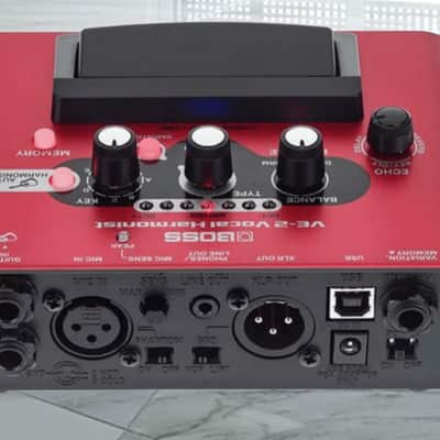 Boss VE-2 Vocal Harmonist Multi-Effect Unit 2014 - Present - Red image 3