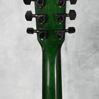 Marlin MF2-5 - Unique Vintage 80s Green Flame Top Acoustic Guitar Made In Korea image 5