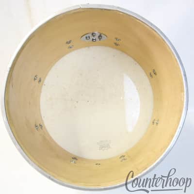 *Ludwig 14x10"White Cortex Concert Tom Drum Vintage 80s USA Blue/Olive 6Ply Clip image 9