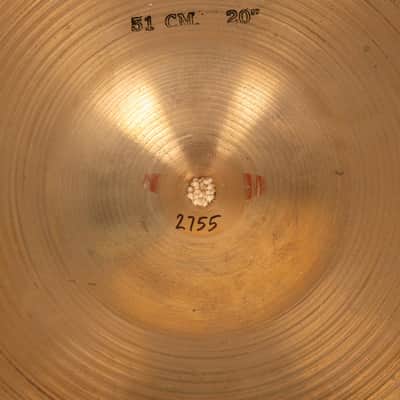 1980s Sabian 20" Medium Heavy Ride Cymbal 2755g image 8