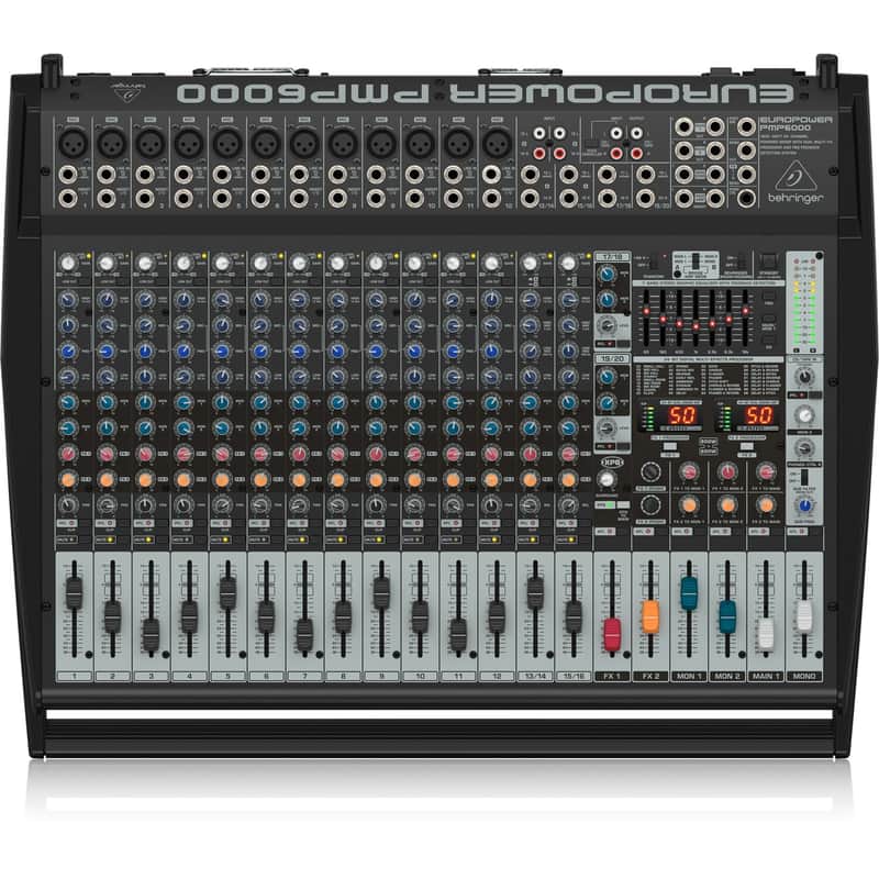 Behringer Europower PMP6000 1600W 20-Input Powered PA Mixer image 1