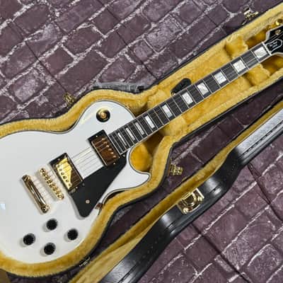 2025 IGC Epiphone Inspired by Gibson Les Paul Custom Alpine White New Unplayed Auth Dlr 8lb10oz #610 image 2