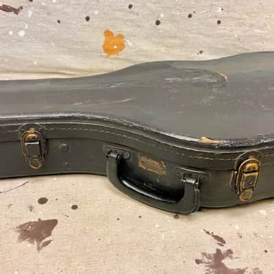 1960's Gibson Byrdland or ES-350T Thinline Guitar Case-Black Pebble-1960-1968 Vintage 17.5" Lower Bout image 4