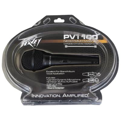 Peavey PVi 100 Dynamic Cardioid Microphone with Clip, 20ft XLR Cable and Bag image 2