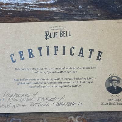 Blue Bell Straps  MONTEREY Artisan Custom for Al’s Music Factory  Aniline Patina Washed Silver Hardware image 14