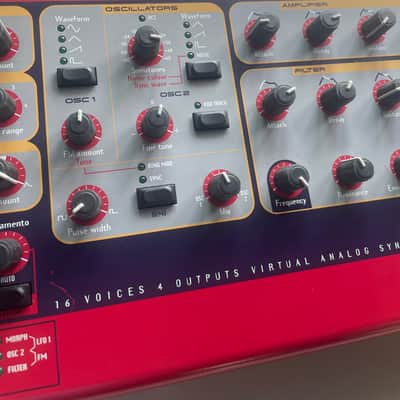 Nord Rack 2 16-Voice Rackmount Virtual Analog Synthesizer 1997 - 2003 - Red image 3