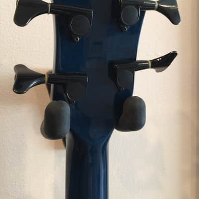 Spector NS-2B 4 string bass Neck Thru design 1980's Trans Blue image 17