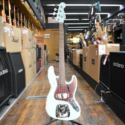 Fender Custom Shop 1961 Jazz Bass Heavy Relic Super Faded Aged Daphne Blue w/Matching Headstock, Hard Case image 4