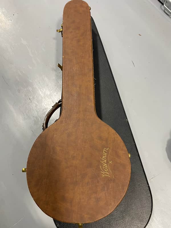 Vintage Washburn B-16 5-String Banjo c. 1980 – Hardshell Case – Beautiful Figured Wood image 1
