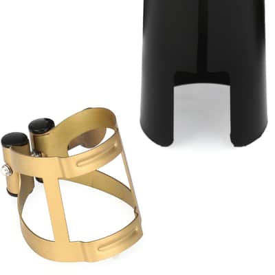 Vandoren M|O Alto Saxophone Ligature and Cap - Aged Gold image 1