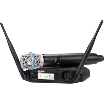 Mint Shure GLXD24+/B87A Dual Band Pro Digital Wireless Microphone System for Churc...