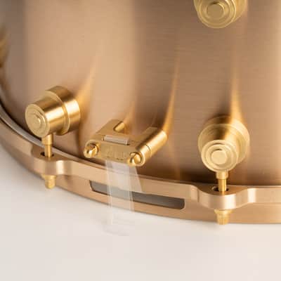 DW DRVZ0714STZ Limited MFG Snare Drum True Cast Bronze and Hardware 14x7" image 4