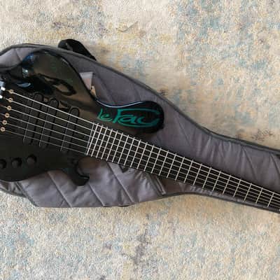 LeFay Pangton 6 string bass guitar headless Translucent Black Green Blue Metalflake Le Fay image 20