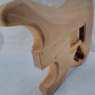 Unfinished Mahogany HxS guitar body - for Fender Stratocaster neck Floyd Rose J2410 image 8