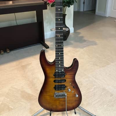 Harley Benton Fusion II HSH Amber flame image 1