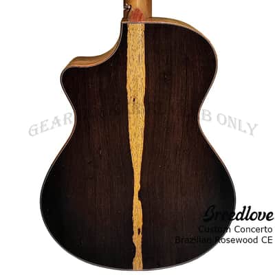 Breedlove Custom Shop Concerto Bearclaw Sitka Spruce & Brazilian rosewood acoustic electric guitar #28629 image 4