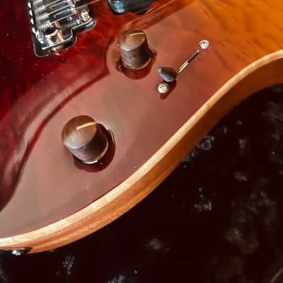 Suhr Modern Carve Top Desert Gradient Angel Quilt Mahogany Back, Cocobolo knobs and Covers image 13