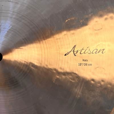 RARE Sabian ARTISAN 15” Hihats 1028 1530 g DARK + CRISP PERFECT SHAPE! Amazing! Don’t Pay $1000 image 3