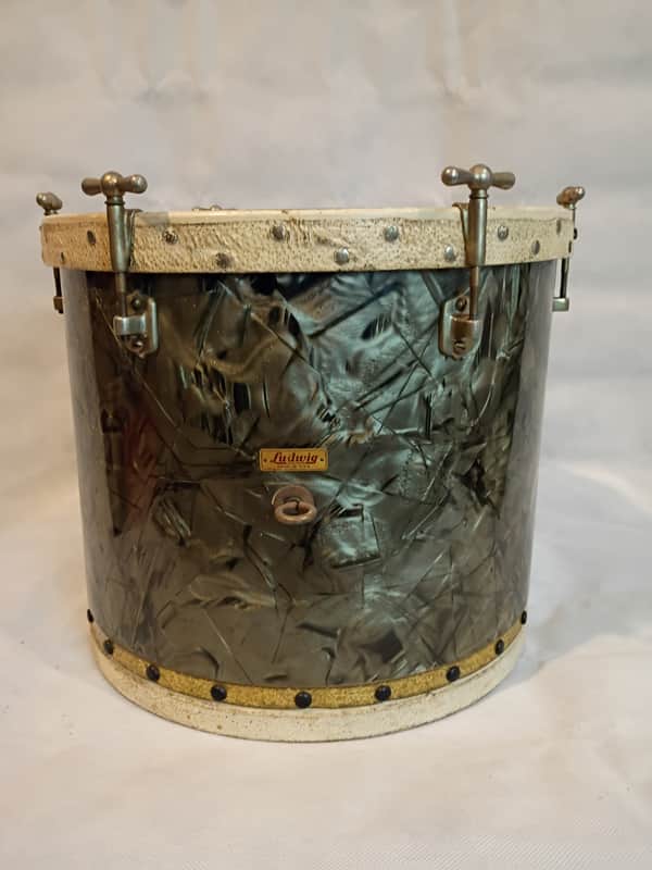 Ludwig&Ludwig 12x14 tack bottom ton drum 1920s - Black Diamond Pearl BDP