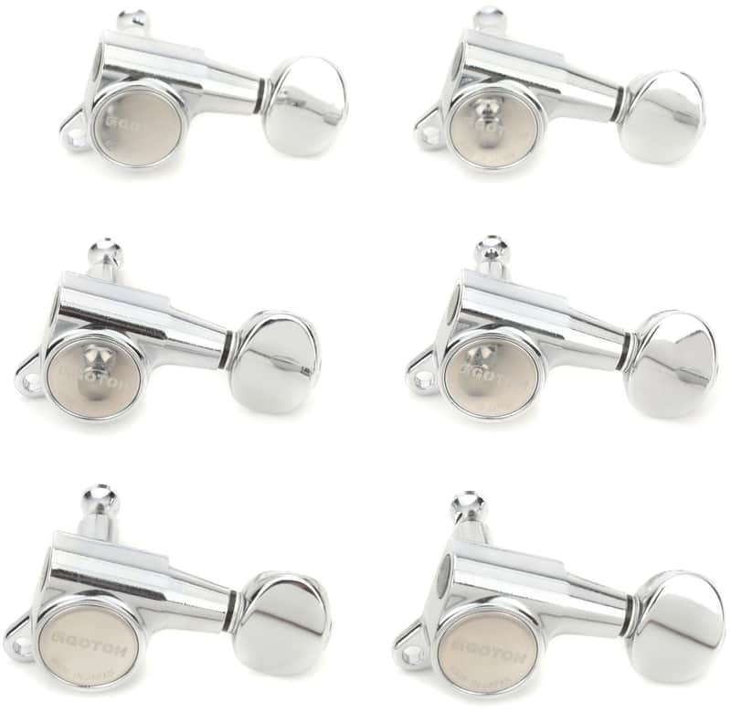 Gotoh SG381-05 Tuning Machine Set - 6 In-line Right-handed  Chrome image 1