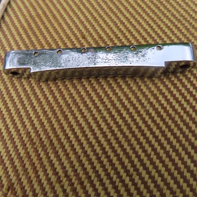 GIBSON 1960's CHROME BRIDGE BLOCK PAT NO. 2,740,313 LES PAUL SG 335 1960's  CHROME image 4
