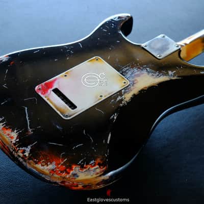 Fender Stratocaster Black Heavy Aged Relic image 7
