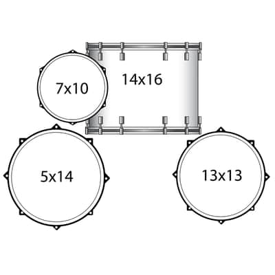 Ludwig LC2797 Breakbeats by Questlove 4-Piece Drum Shell Pack, Silver Sparkle image 8