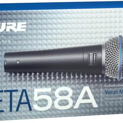 Shure BETA 58A Vocal Microphone - Single Element Supercardioid Dynamic Mic for Stage and Studio, Includes A25D Adjustable Stand Adapter, 5/8” to 3/8” (Euro) Thread Adapter and Storage Bag image 10