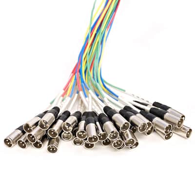 32 Channel XLR TRS Combo Splitter Snake Cable - two 15' XLR trunks Rack Mount image 5