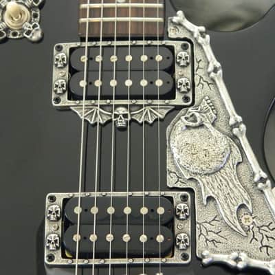 10 SKULL GUITAR PARTS for gibson and epiphone Les paul knobs tailpiece pickguard pickup rings ect image 4