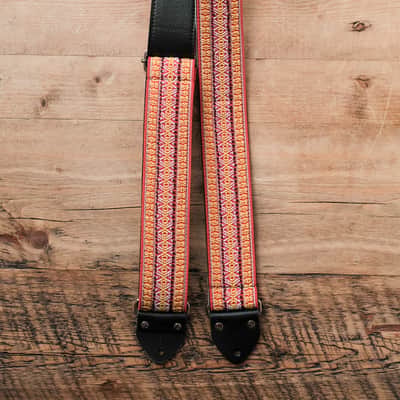 Vintage Pink 60s/70s Hippie Guitar Strap / Handmade in the UK / Case Candy image 4