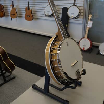 Deering White Lotus 5-String Banjo Natural image 3