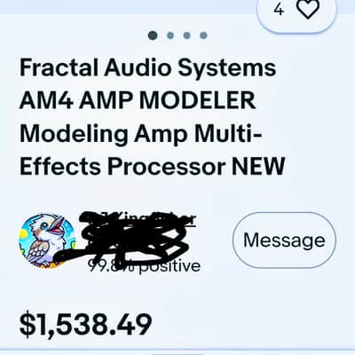 Brand New Fractal Audio AM4 Amp Modeler 2025 - Present - Black image 3