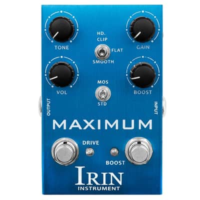 IRIN AN-41 Dual Overdrive Pedal: Clean & Drive Channels, Boost Control & Clipping Modes True Bypass,price included tax from CN to USA
